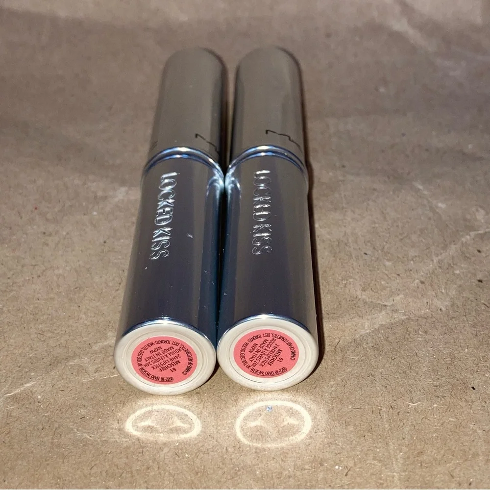 2 x Mac Locked Kiss lipsticks